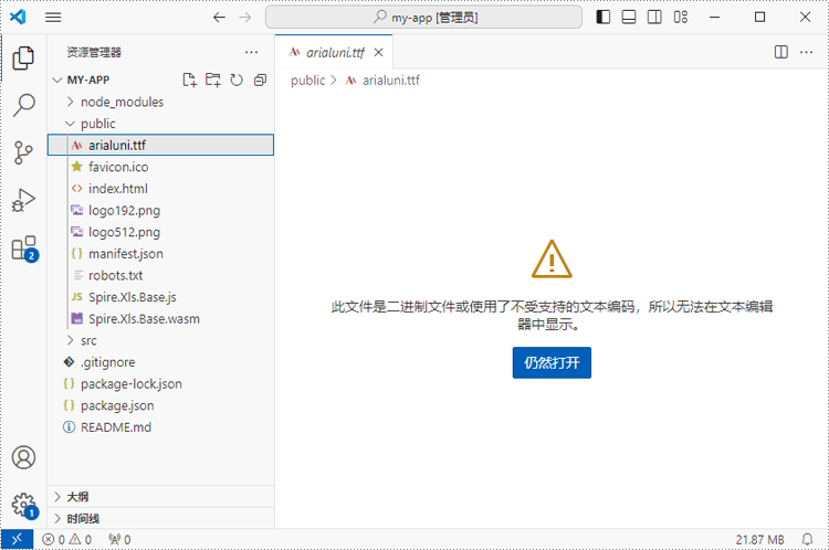 将字体文件添加到 public文件夹中