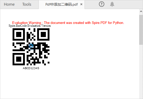 python 在 pdf 中添加条形码、二维码